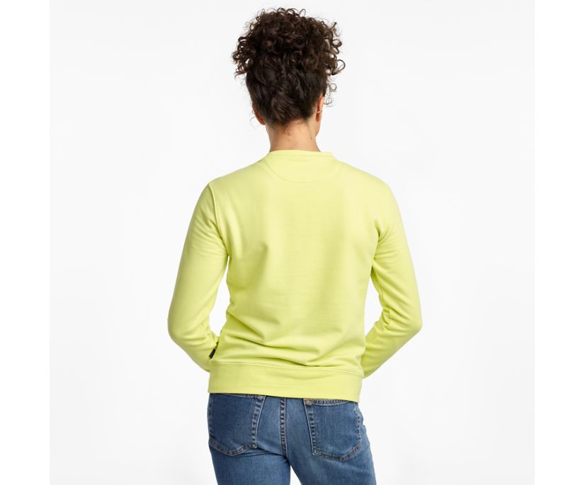 Saucony Rested Crewneck Women's Shirts Light Green | AU 287QMAZ